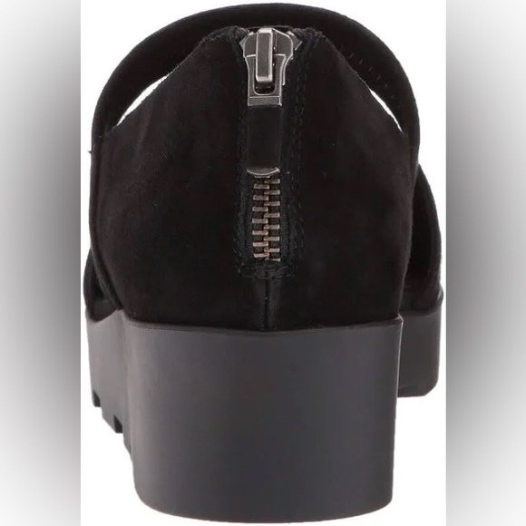 EILEEN FISHER Black Marlow Mary Jane Wedge Loafers - Picture 6 of 8